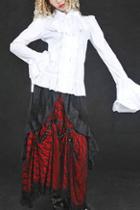 Oasap Gothic Longline Skirt With Irregular Hem