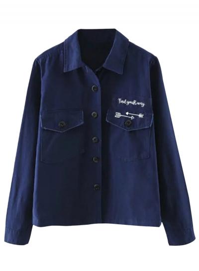 Oasap Women's Fashion Single Breasted Jacket With Pockets