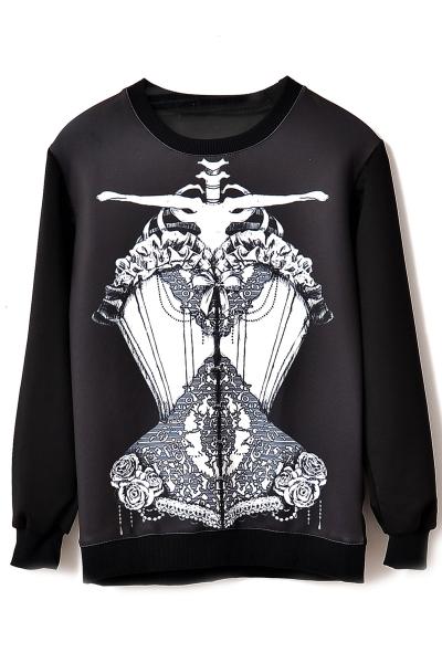 Oasap Magnificent King Pattern Sweatshirt