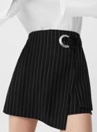 Oasap Stylish Ring Closure Asymmertrical Mini Skirts