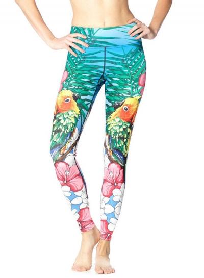 Oasap Floral Printed Skinny Fit Running Leggings