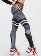 Oasap Fashion Sexy Slim Printed Honeycomb Pattern High Waist Women Leggings