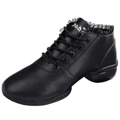 Oasap Fashion Ruffle Trim Soft Sole Dance Shoes