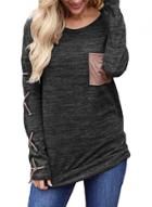 Oasap Fashion Lace-up Long Sleeve Pullover Tee