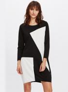 Oasap Fashion Long Sleeve Patchwork Loose Dress