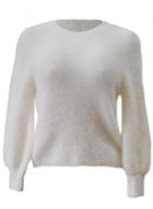 Oasap Women's Casual Long Sleeve Knitted Mohair Pullover Sweater