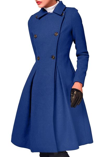 Oasap Women's Winter Wool Blend Double Breasted Swing Coat