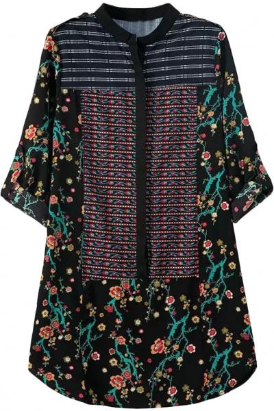 Oasap Vintage Three Quarter Sleeves Dress