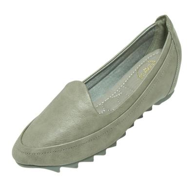 Oasap Pointed Toe Solid Color Slip-on Shoes