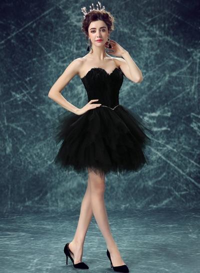 Oasap Women's Elegant Sweetheart Strapless Short Cocktail Party Dress