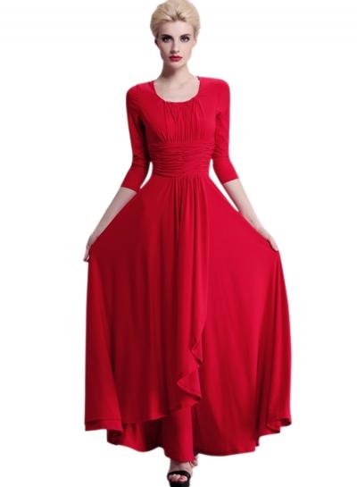 Oasap Women's Delicated Ruffled Asymmetric Prom Dress