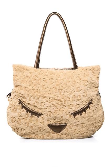Oasap Lovely Face Faux Fur Shoulder Bag