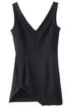 Oasap Amazing Solid Sleeveless Cutout Mini Dress