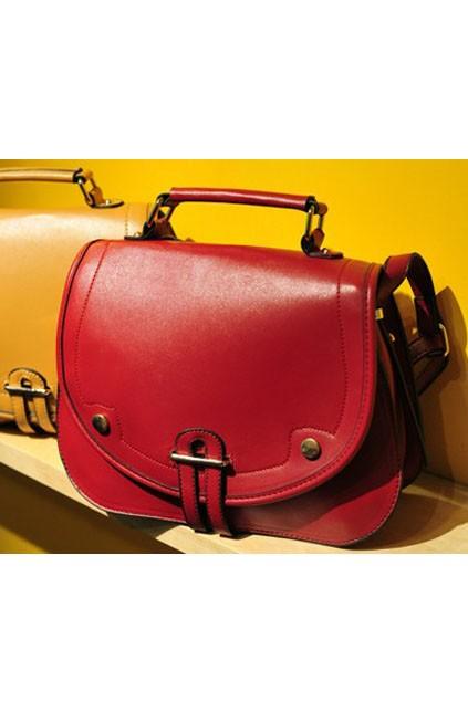 Oasap Lock Buckle Square Shoulder Bag