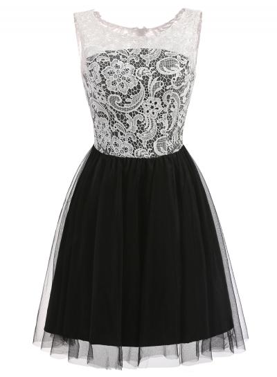Oasap Fashion Sleeveless Lace Cocktail Dress