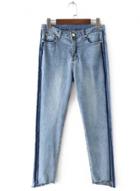 Oasap High Waist Asymmetric Design Denim Pants