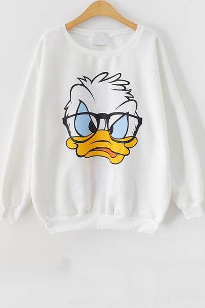 Oasap Cartoon Fleece Sweatshirt
