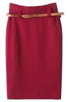 Oasap Stretch-knit Medi Pencil Skirt