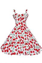 Oasap Chic Cherry Printing A-line Dress