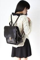 Oasap Preppy-style Pu Backpack