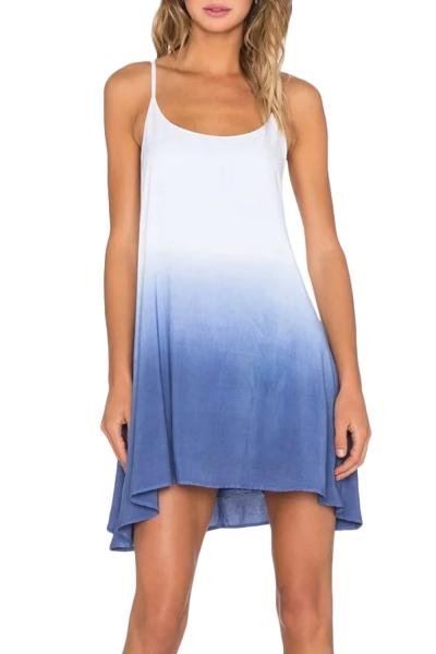 Oasap Women's Fashion Spaghetti Strap Color Block Mini Dress