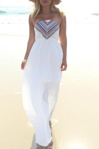 Oasap Off-the-shoulder Floral Long Dress