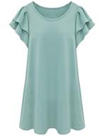 Oasap Women's Casual Short Ruffled Sleeve A-line Mini Dress