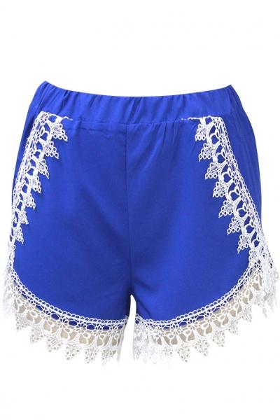 Oasap Hot Blue Lace Tassel Woman Shorts