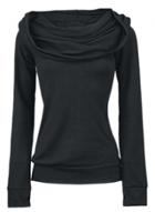 Oasap Women's Solid Color Lace Up Back Knit Hoodies