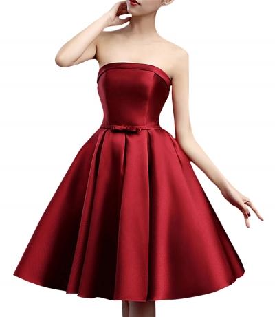 Oasap Women's Fashion Off Shoulder Bow Waist A-line Dress
