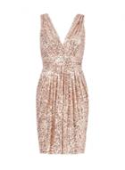 Oasap V Neck High Waist Sequin Club Dress