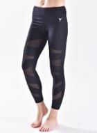 Oasap Wide Waistband Skinny Fit Active Ninth Leggings