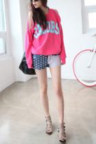 Oasap Washed American Flag Low Waist Shorts