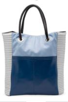 Oasap Simple Style Contrast Color Block Pleated Side Shoulder Bag