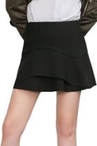 Oasap Women's Fashion Black Back Zipper A-line Mini Skirt