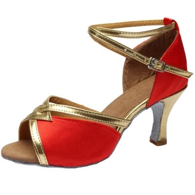 Oasap Peep Toe Ankle Strap High Heels Latin Dance Shoes