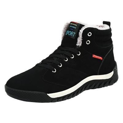 Oasap Fleece Lace-up Round Toe Ankle Snow Boots Shoes