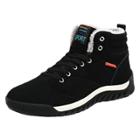 Oasap Fleece Lace-up Round Toe Ankle Snow Boots Shoes