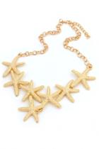 Oasap Exquisite Metallic Starfish Necklace