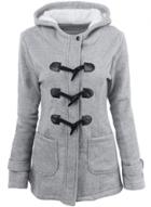 Oasap Hooded Long Sleeve Solid Button Down Coats