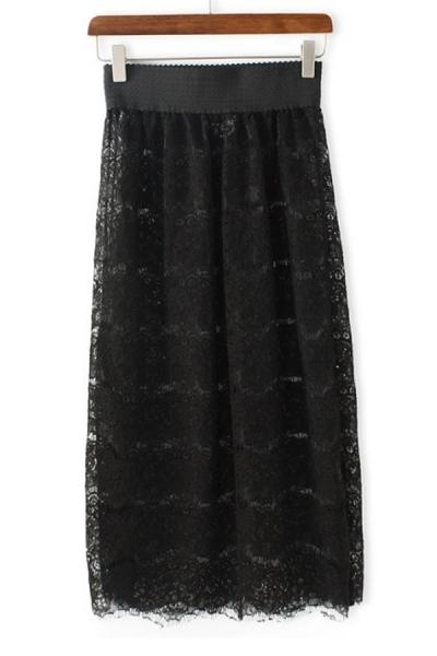 Oasap Sexy Semi-sheer Lace Skirt