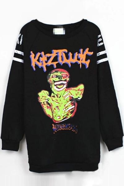 Oasap Zombie Print Sweatshirt