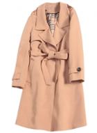 Oasap Women's Fashion Shawl Collar Tie Waist Trench Coat