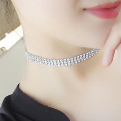 Oasap Fashion Pack Of 4 Rhinestone Choker Necklace
