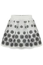Oasap Floral High Waist A-line Skirt
