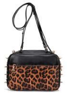 Oasap Chic Rivets Embellished Leopard Skin Print Shoulder Bag