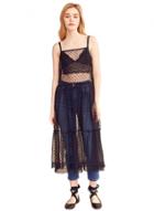 Oasap Black Sheer Mesh Midi Slip Dress