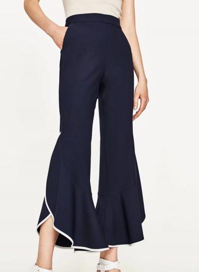 Oasap High Waist Solid Color Wide Leg Pants