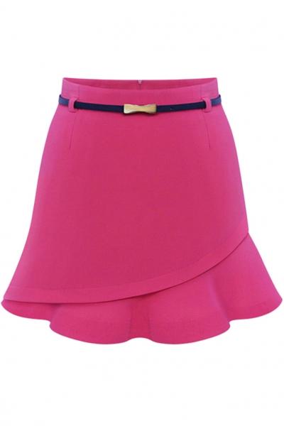 Oasap Chic Flouncing Hem A-line Skirt