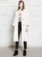 Oasap Fashion Single Breasted Loose Fit Coat